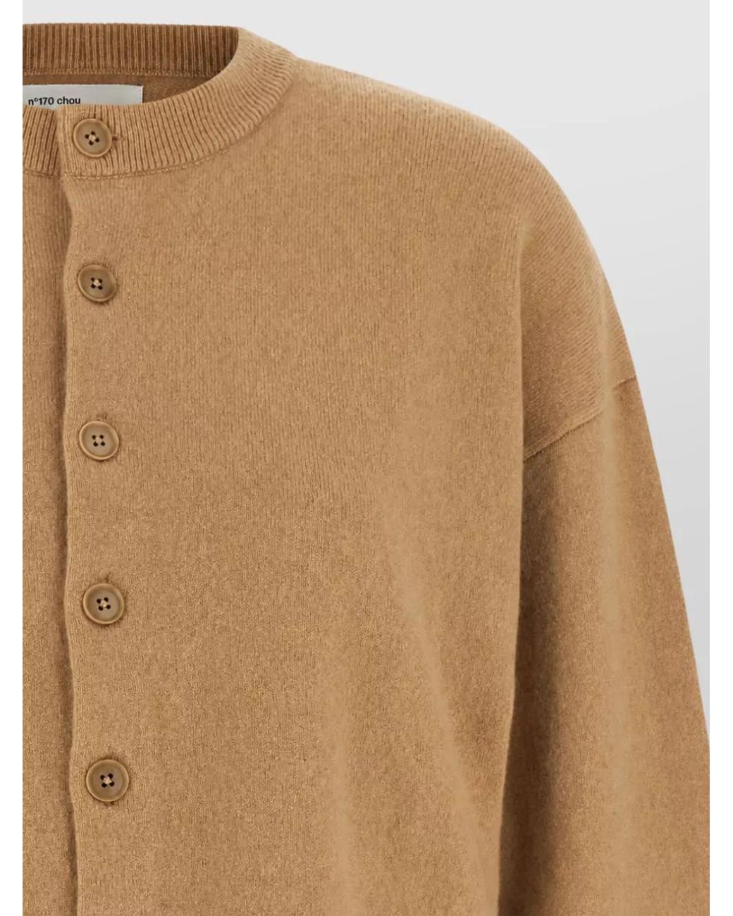 Extreme Cashmere Natural Cashmere Cropped Ribbed Striped Cardigan
