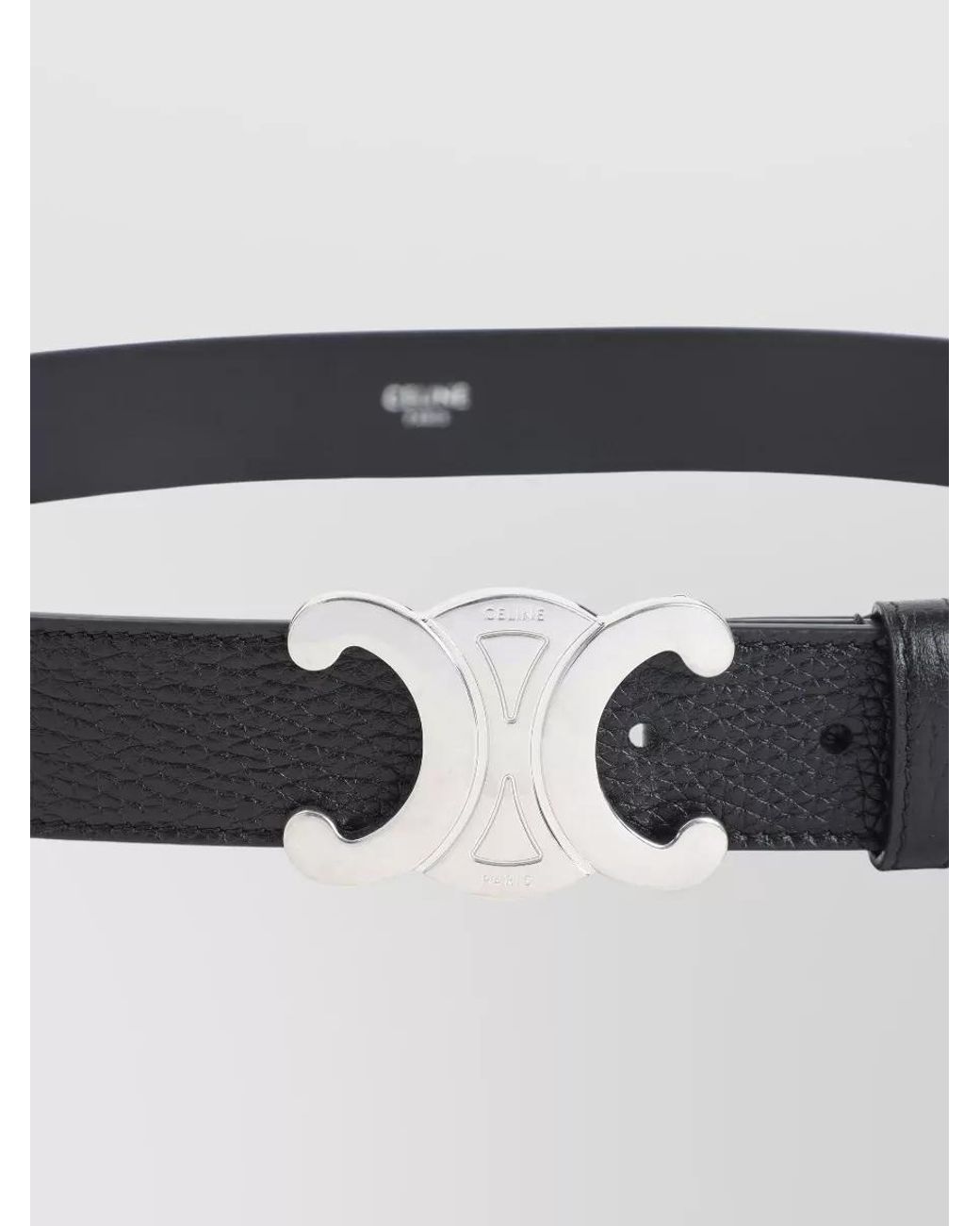 Céline Gray Calf Leather Belt for men