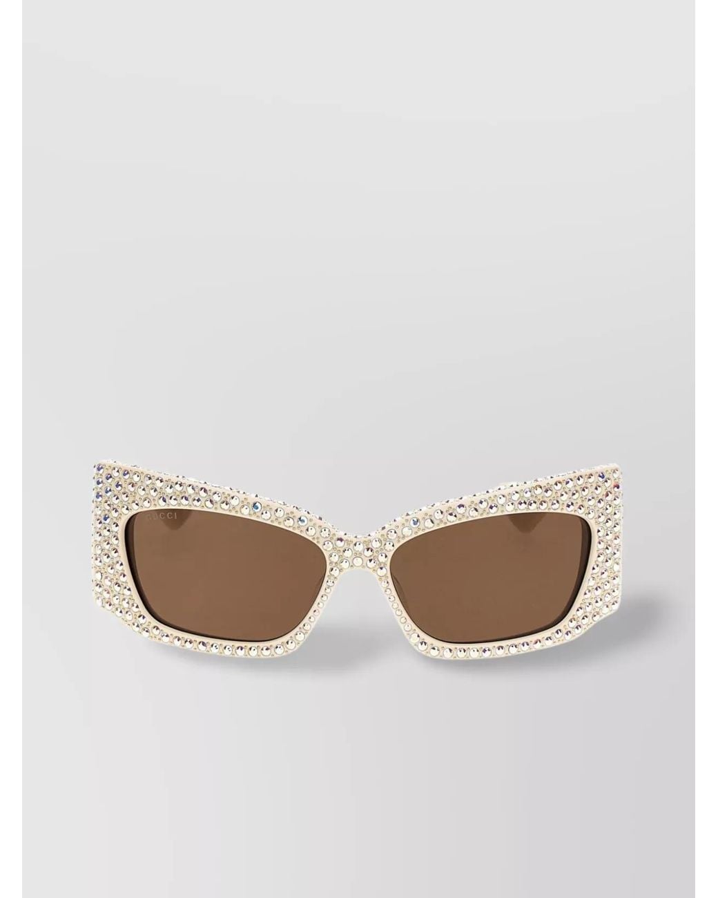 Gucci Natural Embellished Acetate Sunglasses