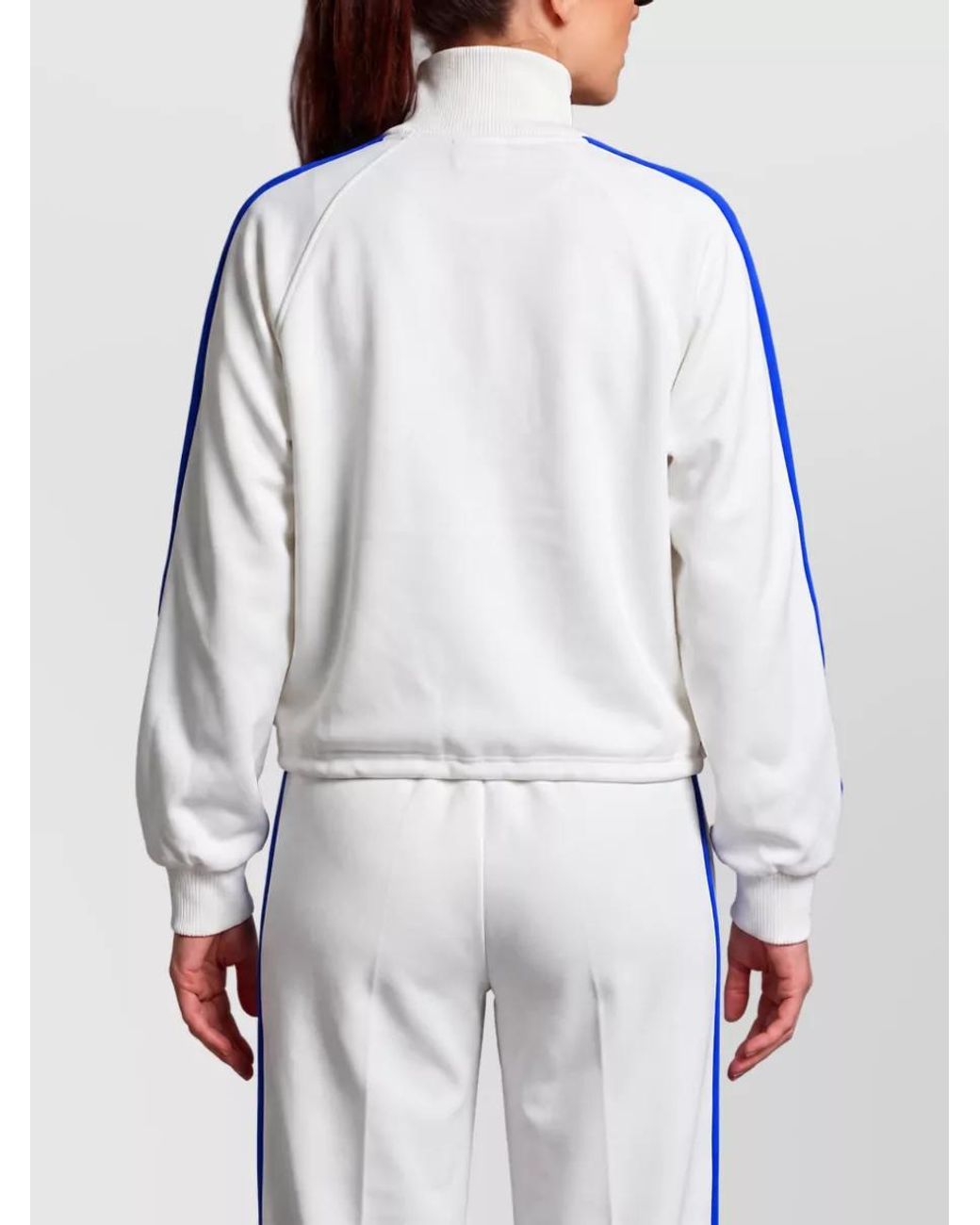 Céline Blue Polyester High-Neck Zip-Up Tracksuit Jacket