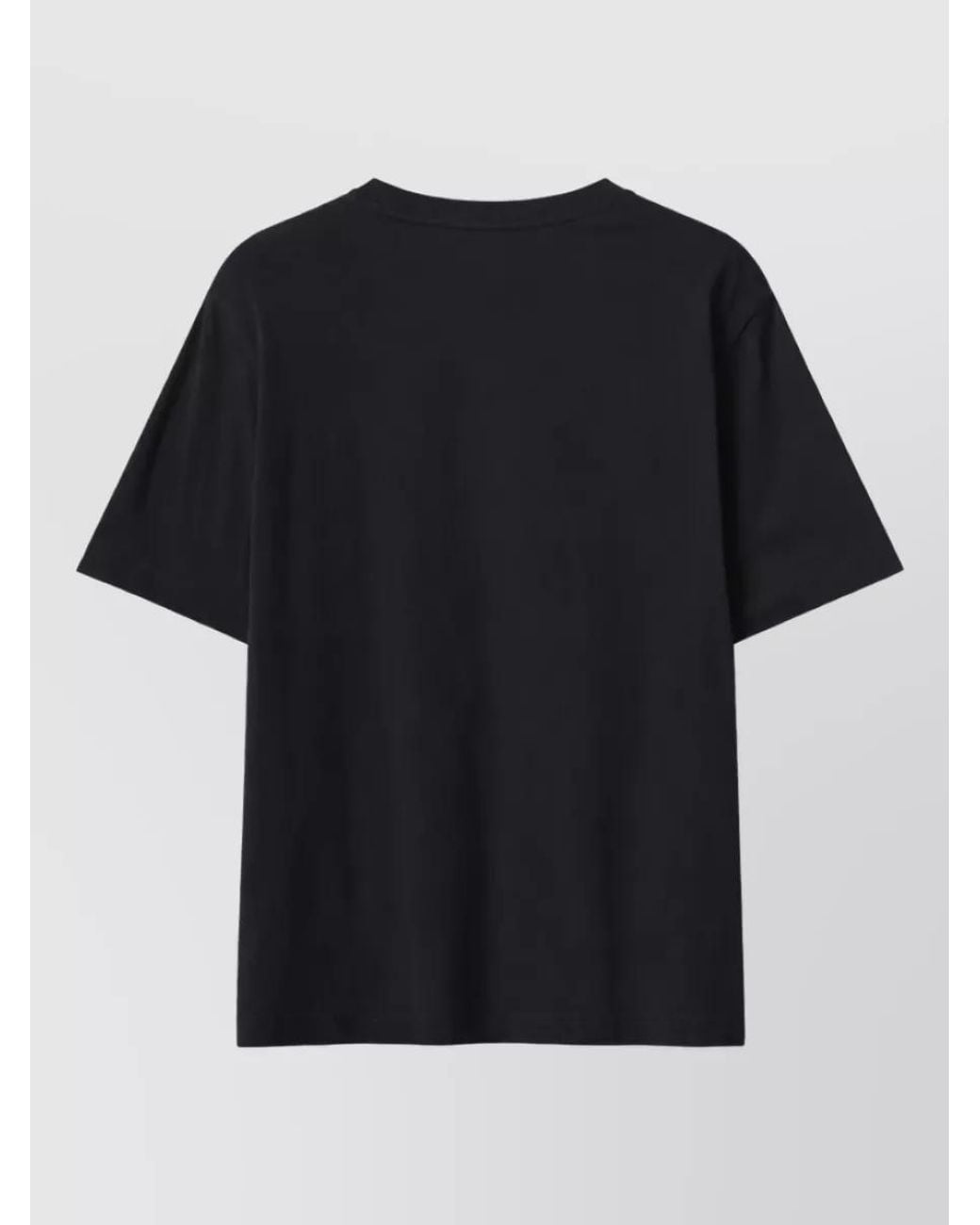 Maison Kitsuné Blue Cotton Ribbed Crew-Neck Short-Sleeve T-Shirt for men