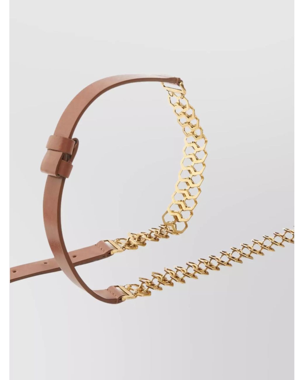 Pinko Multicolor Leather Chain Belt