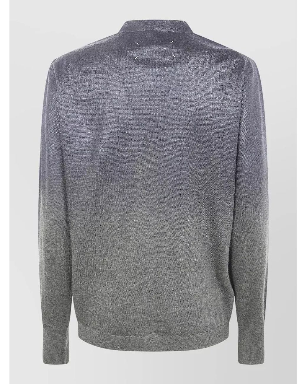 Maison Margiela Gray V-Neck Cardigan