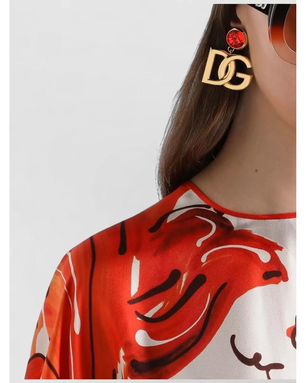 Dolce & Gabbana Multicolor Logo Clip Earrings