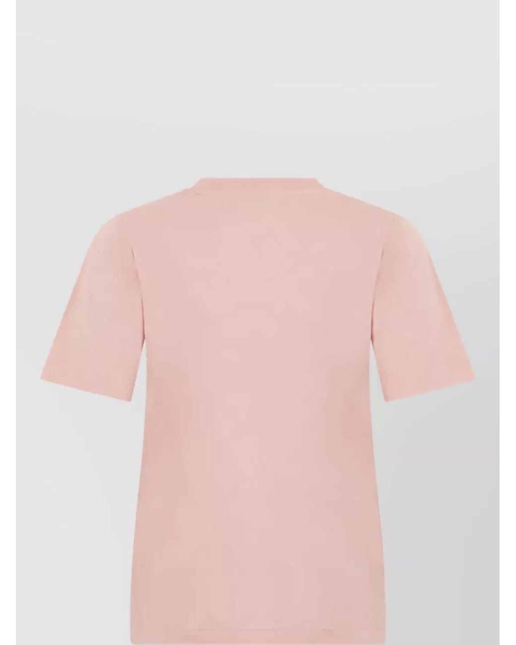 Burberry Pink Logo Print Cotton T-Shirt