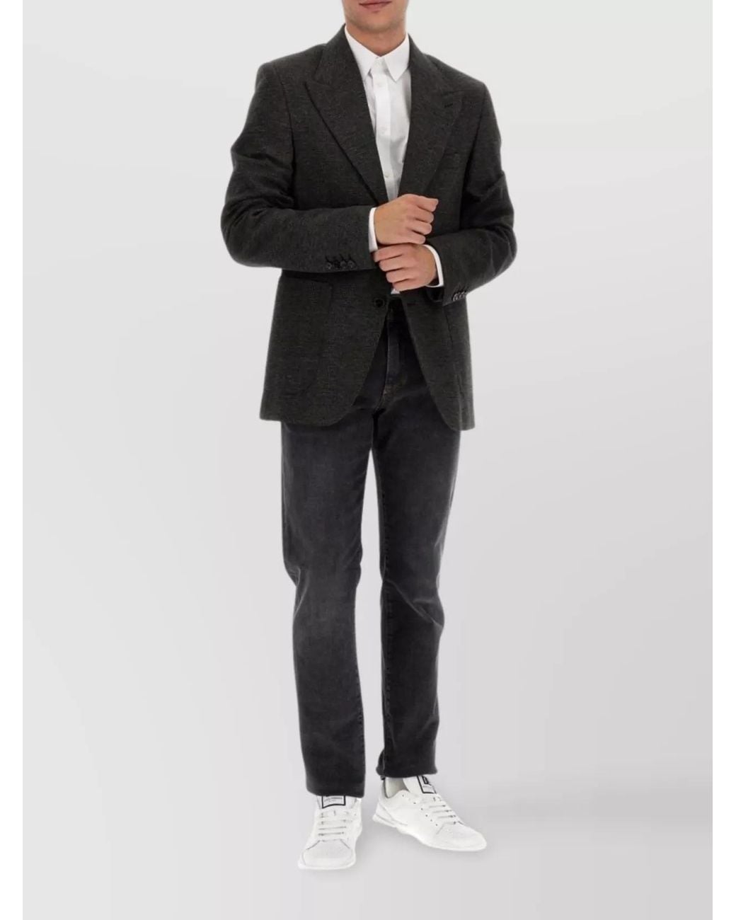 Dolce & Gabbana Black Single-Breasted Blazer for men