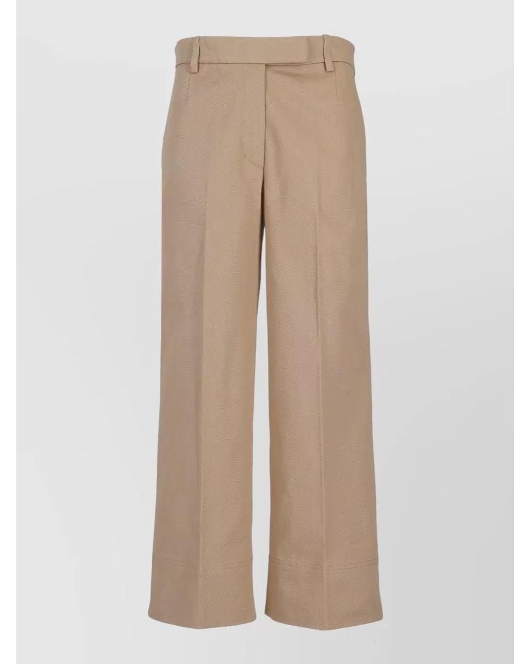 Thom Browne Natural Cotton Wide-Leg Trousers