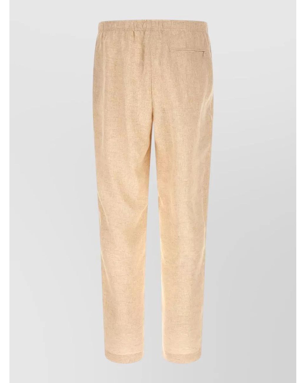 Cellar Door Natural Linen Straight-Leg Trousers for men