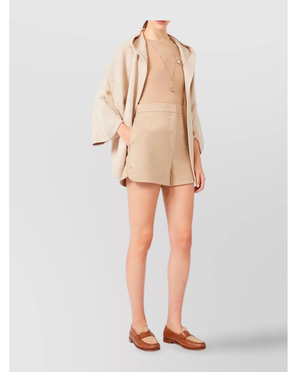 Max Mara Natural Cashmere Wool Cardigan