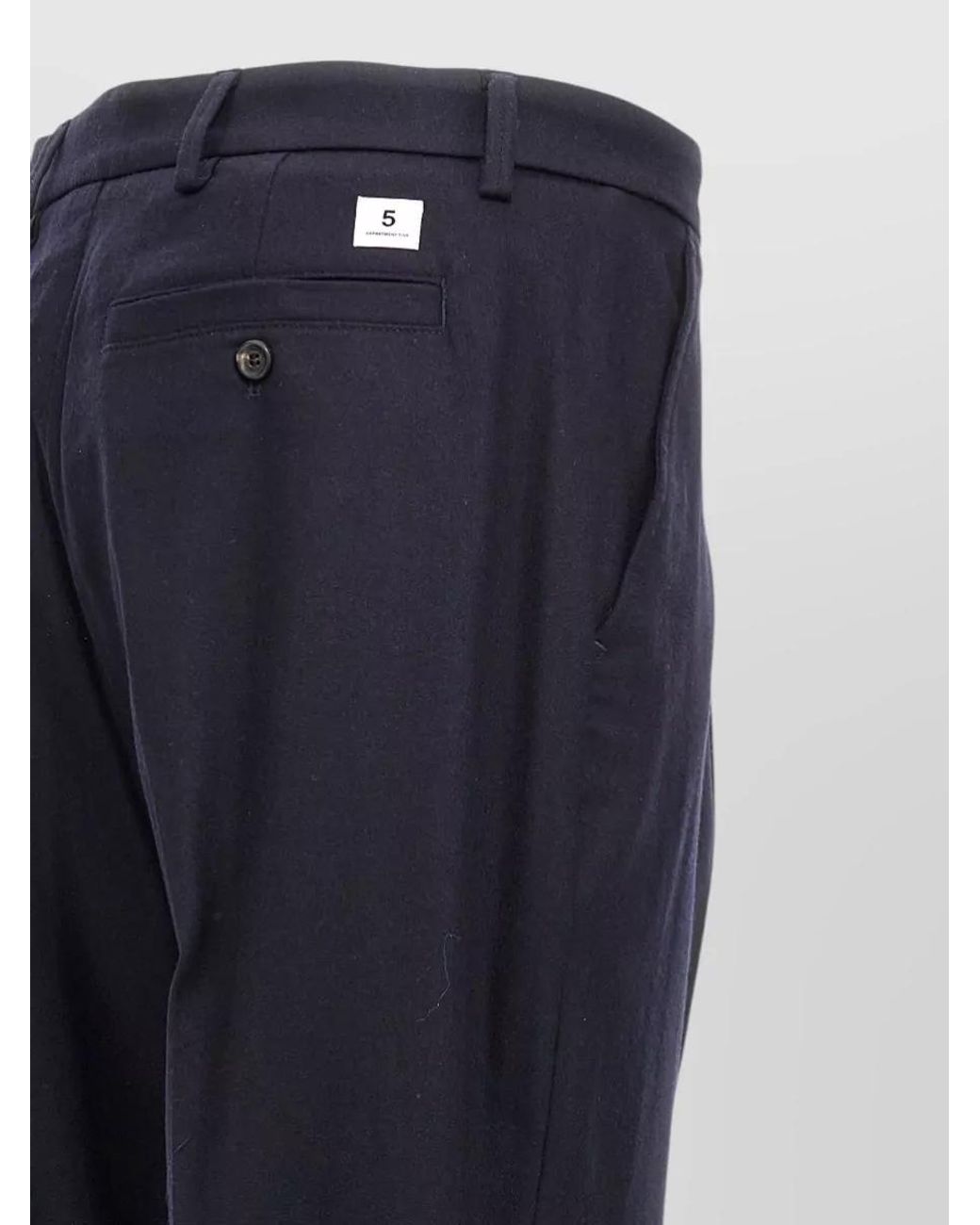 Department 5 Blue Wool Blend Straight-Leg Trousers for men