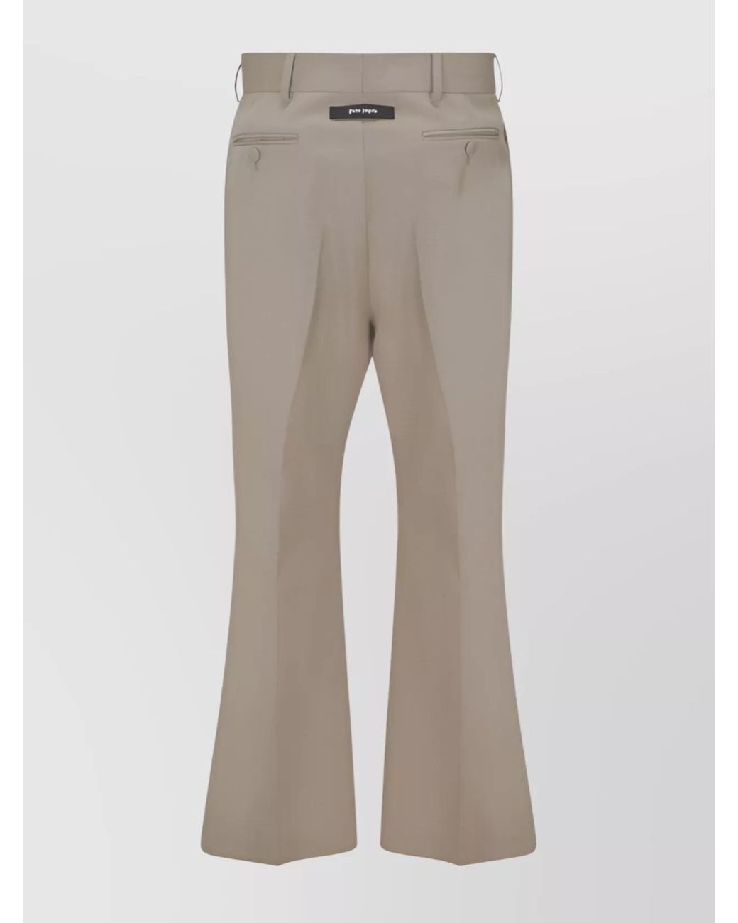 Palm Angels Gray Mid-Rise Flared Tailored Trousers for men