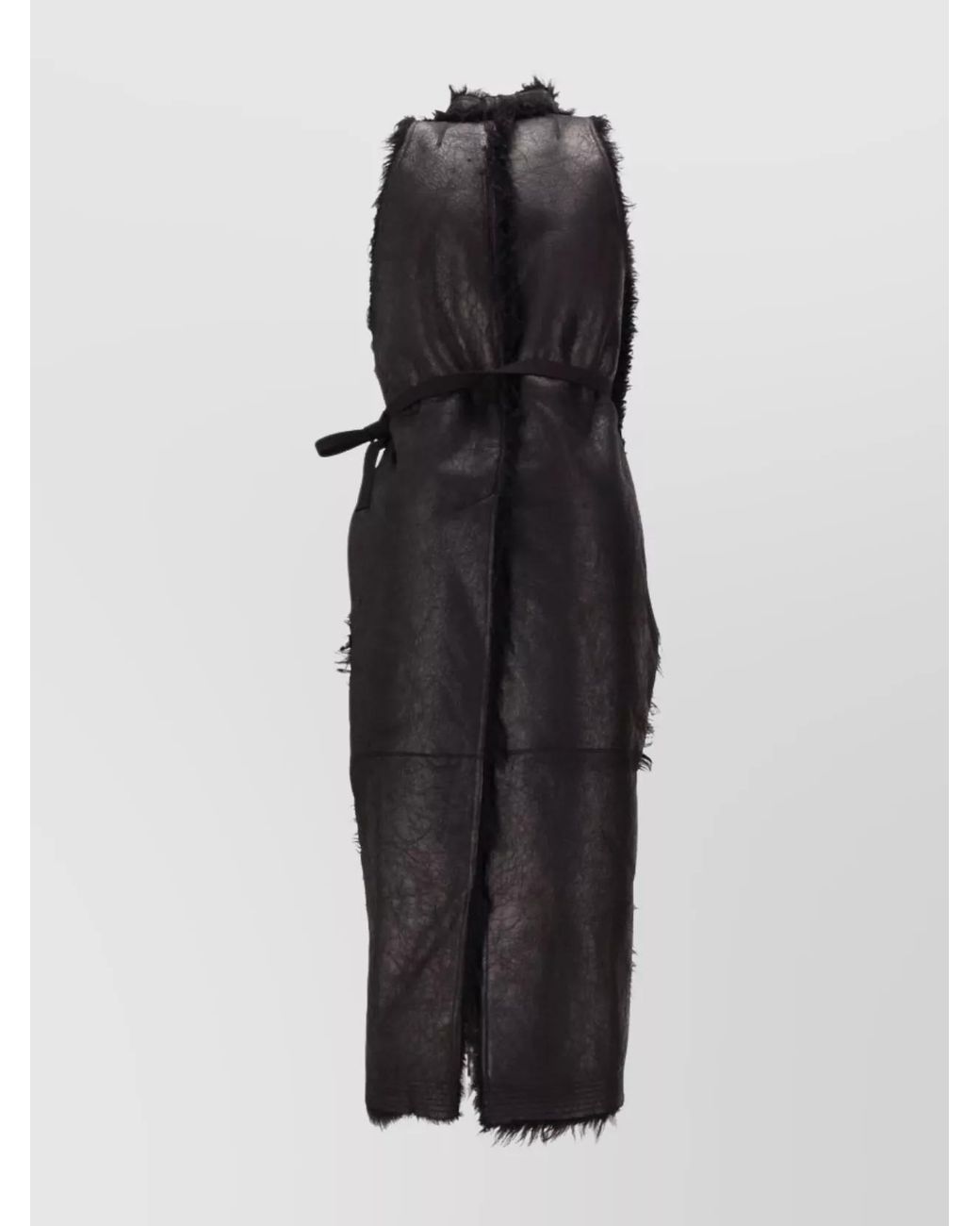 Rick Owens Black Shearling Coat