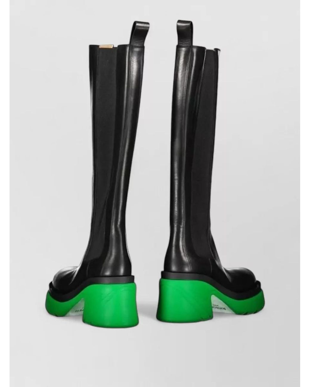 Bottega Veneta Green Leather Over The Knee Boots