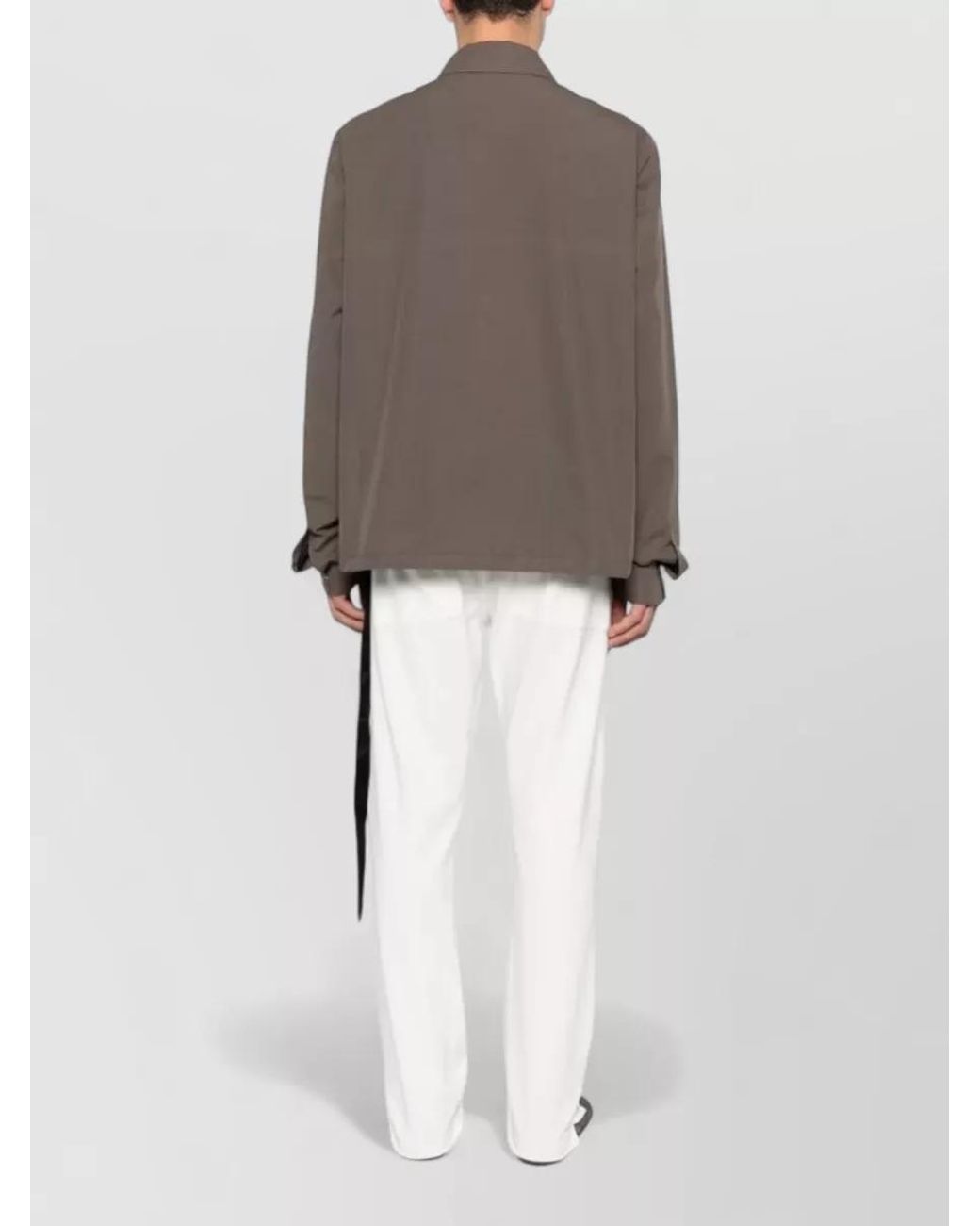 Rick Owens Brown Cotton Oversized Zip-Up Jacket for men