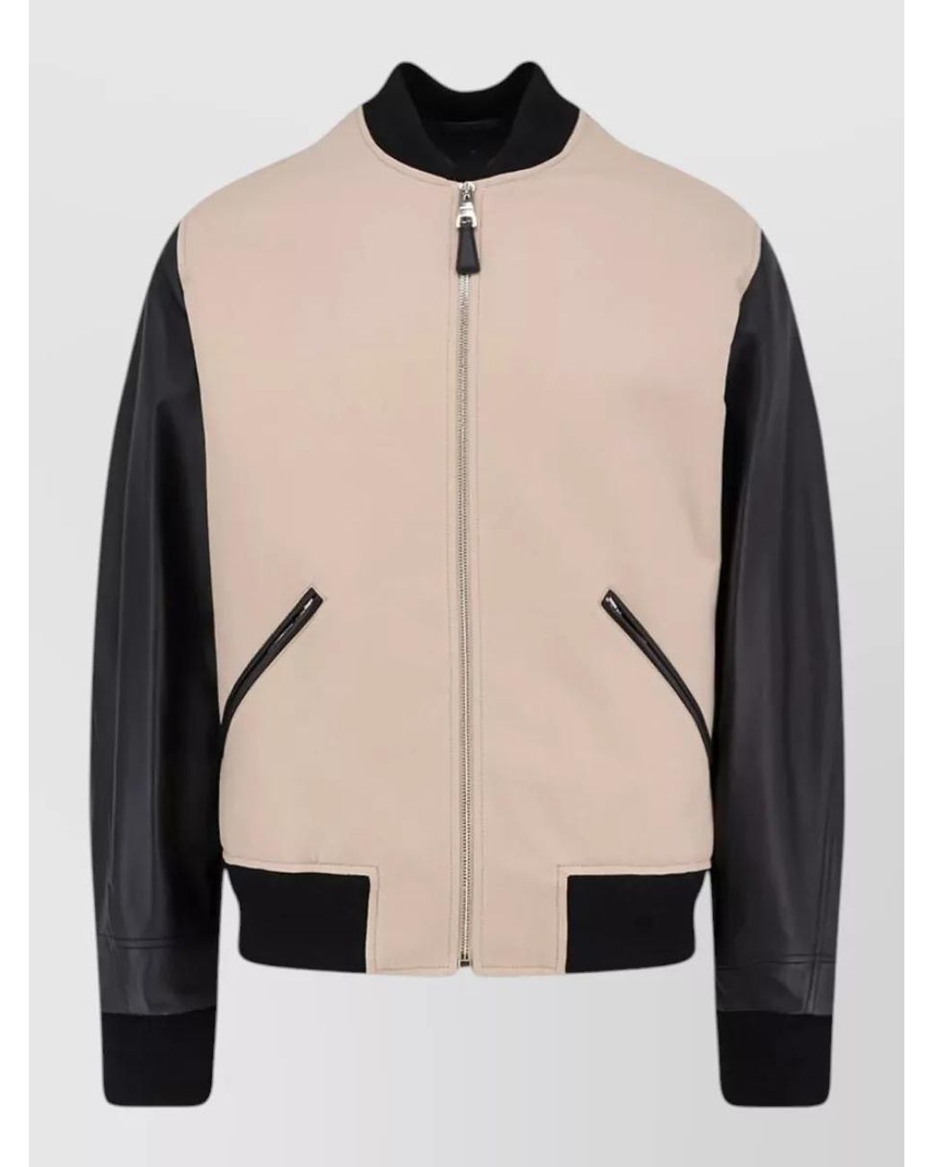 Givenchy Natural Cotton Paneled Bomber Jacket for men