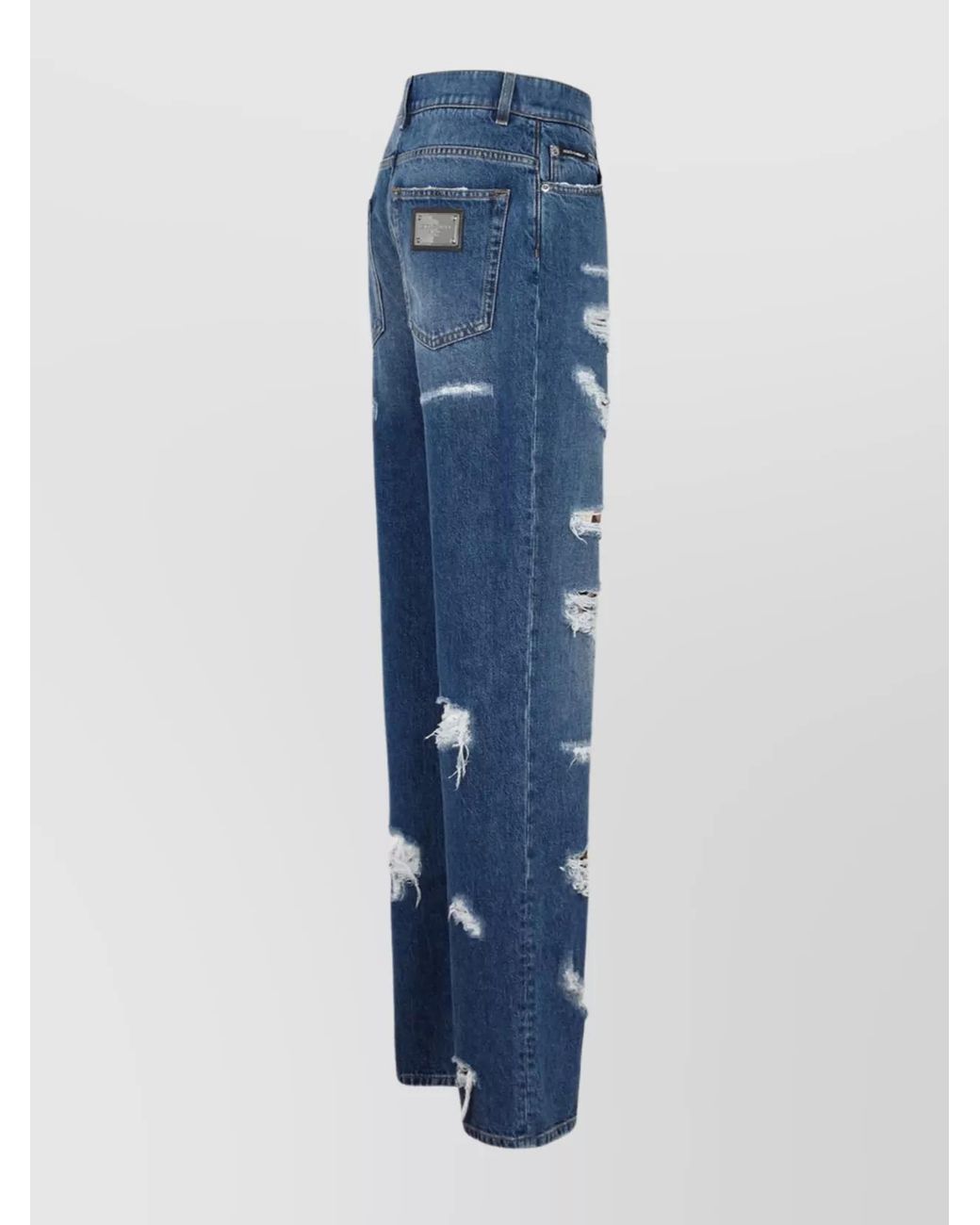 Dolce & Gabbana Blue Cotton Straight-Leg Jeans