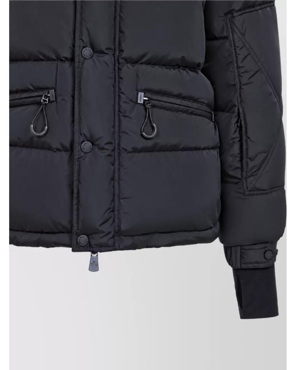 Moncler Black Down Hooded Quilted Puffer Jacket for men