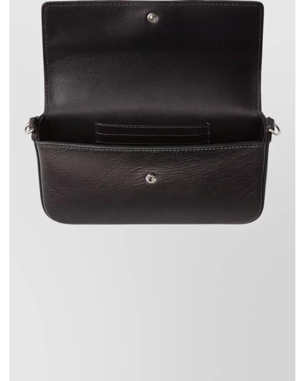 Fendi Black Leather Wallet On Chain