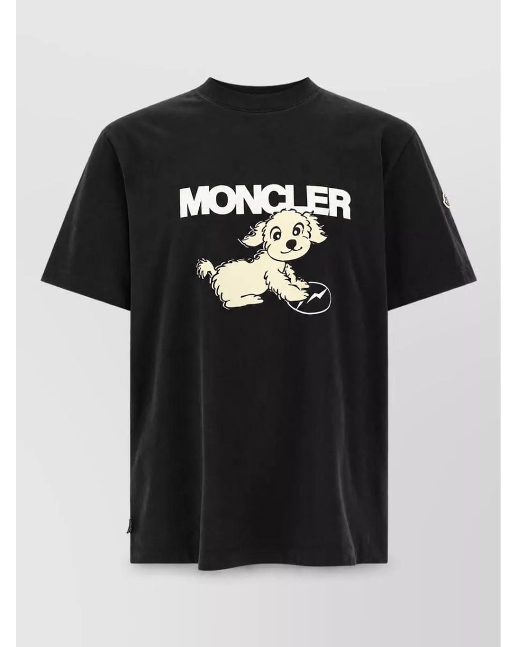 Moncler Genius Black Graphic Print Cotton T-Shirt for men