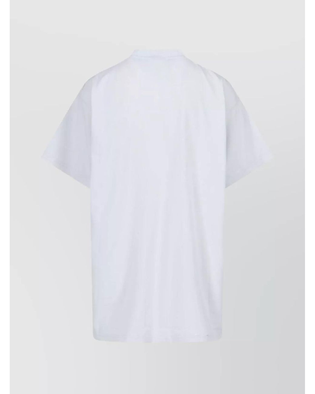 Balenciaga Blue Oversized Logo Print Cotton T-Shirt for men