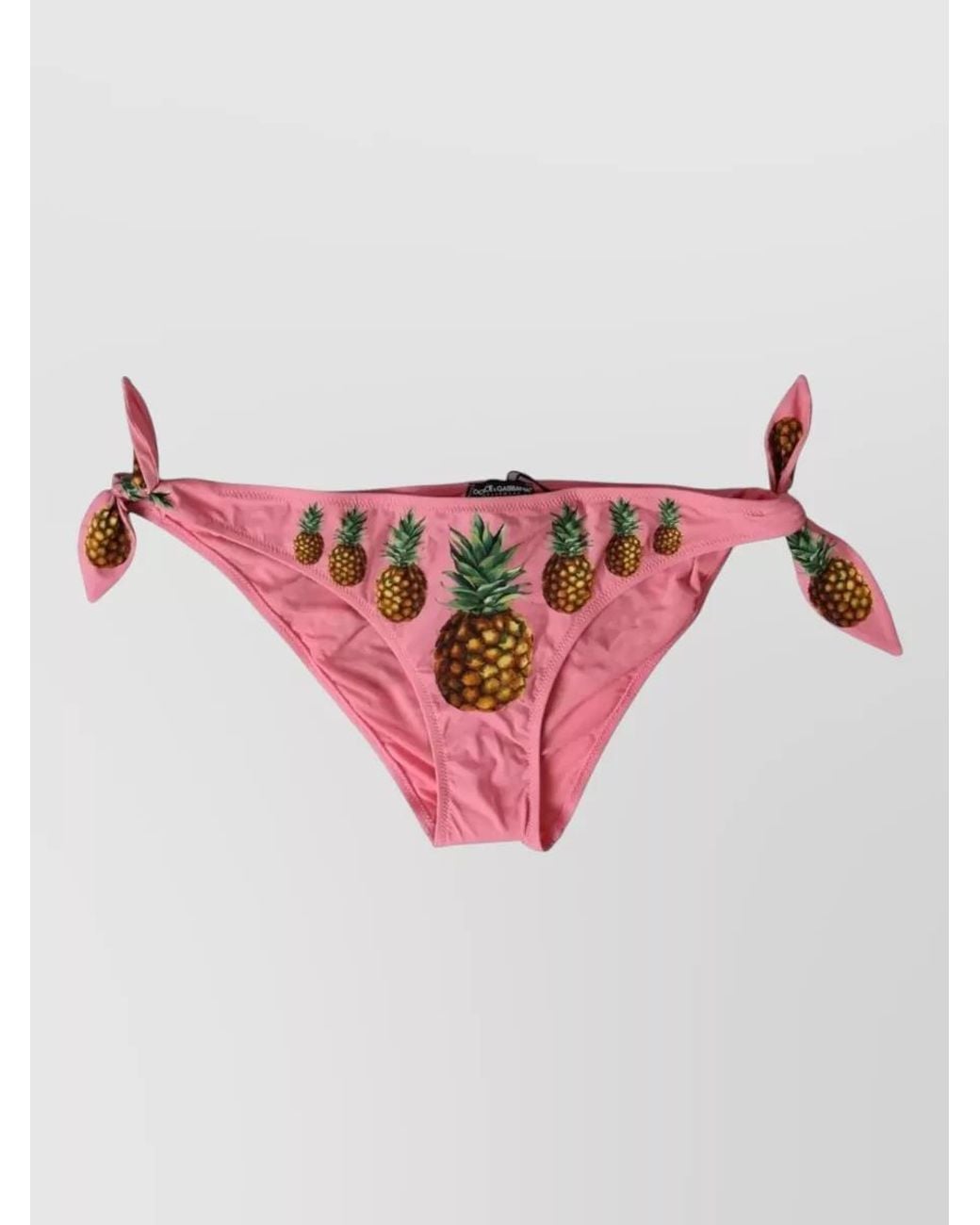 Dolce & Gabbana Pink Pineapple Print Bikini Bottoms