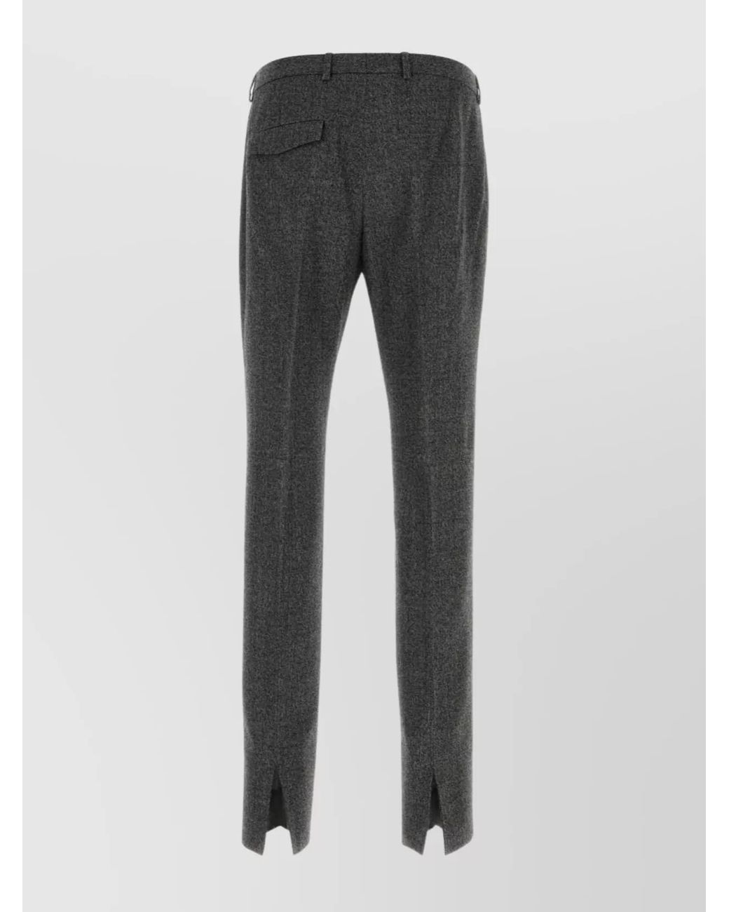 Gucci Gray Mélange Wool Tailored Trousers for men
