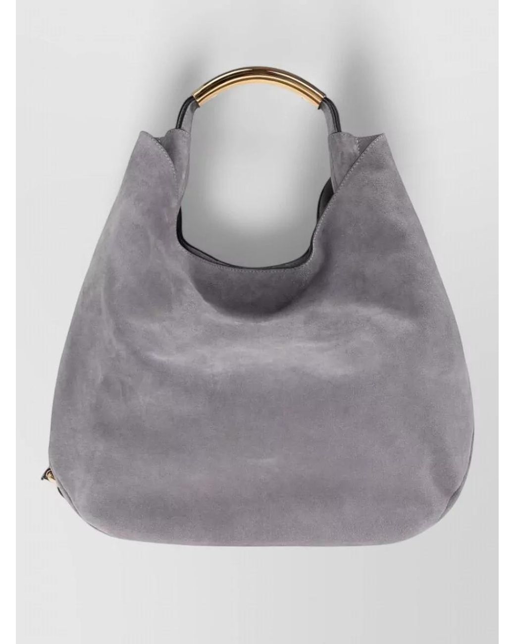 Moschino Gray Leather Tote Bag