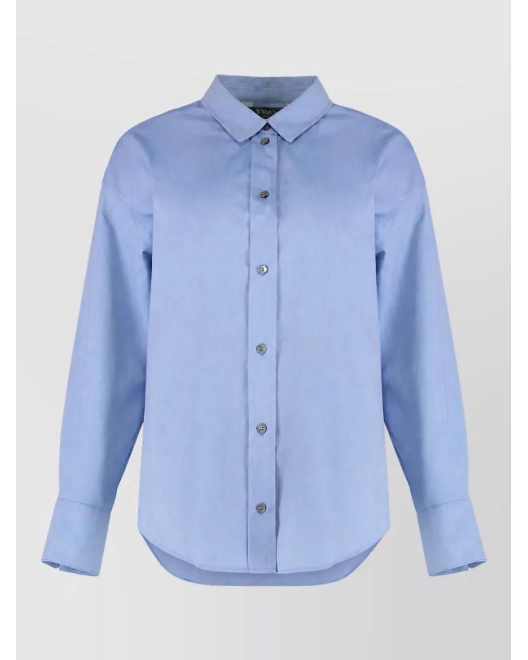 Max Mara Blue Cotton Oxford Shirt