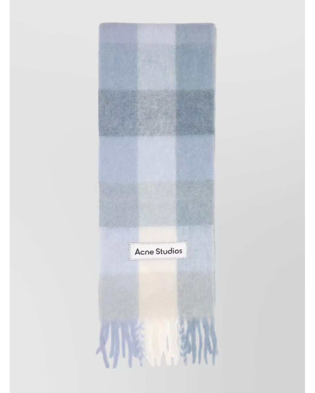 Acne Blue Checked Scarf