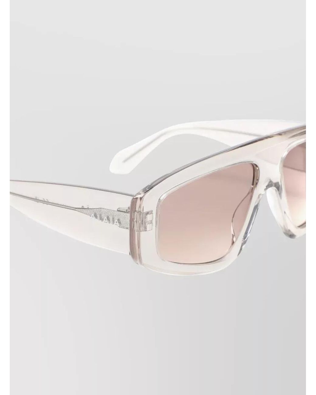 Alaïa Pink Transparent Acetate Sunglasses