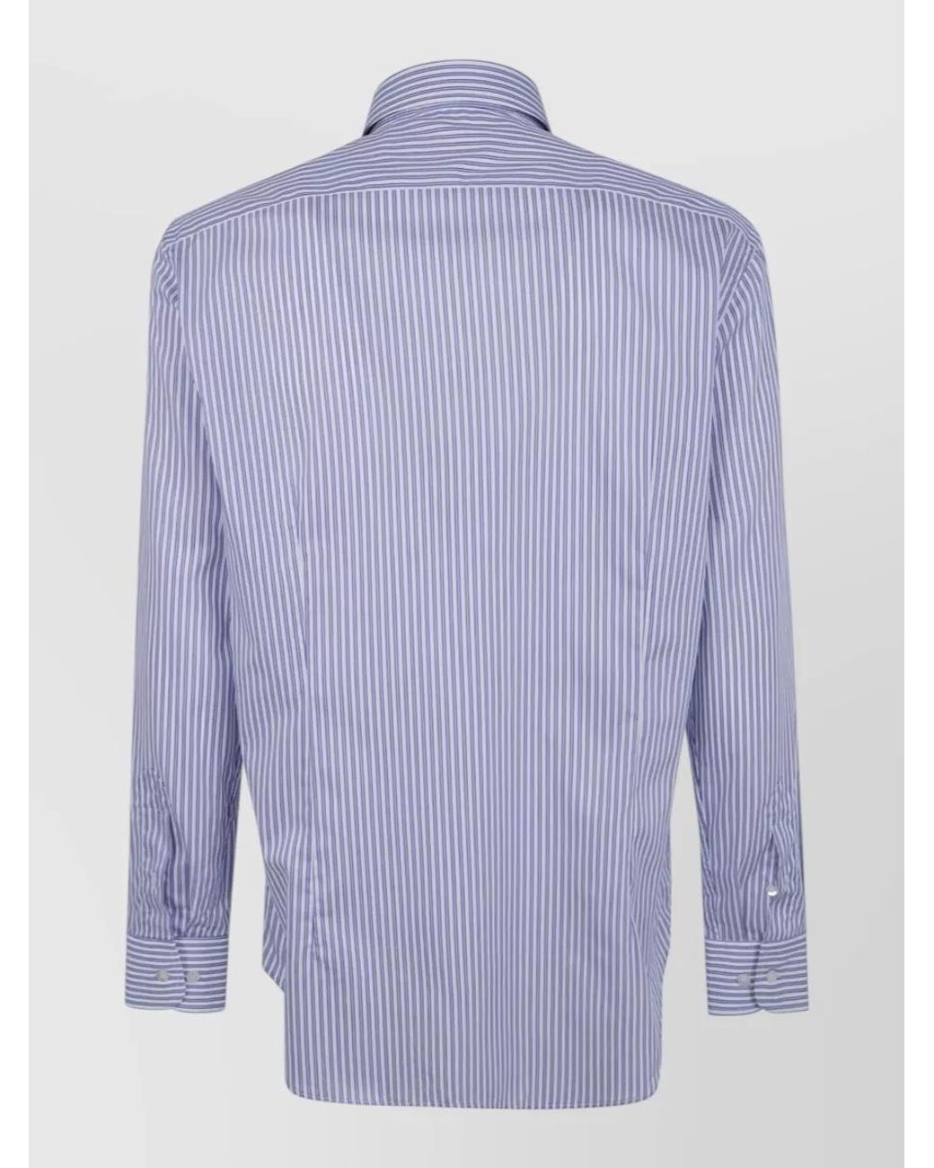Etro Blue Cotton Classic Shirt for men