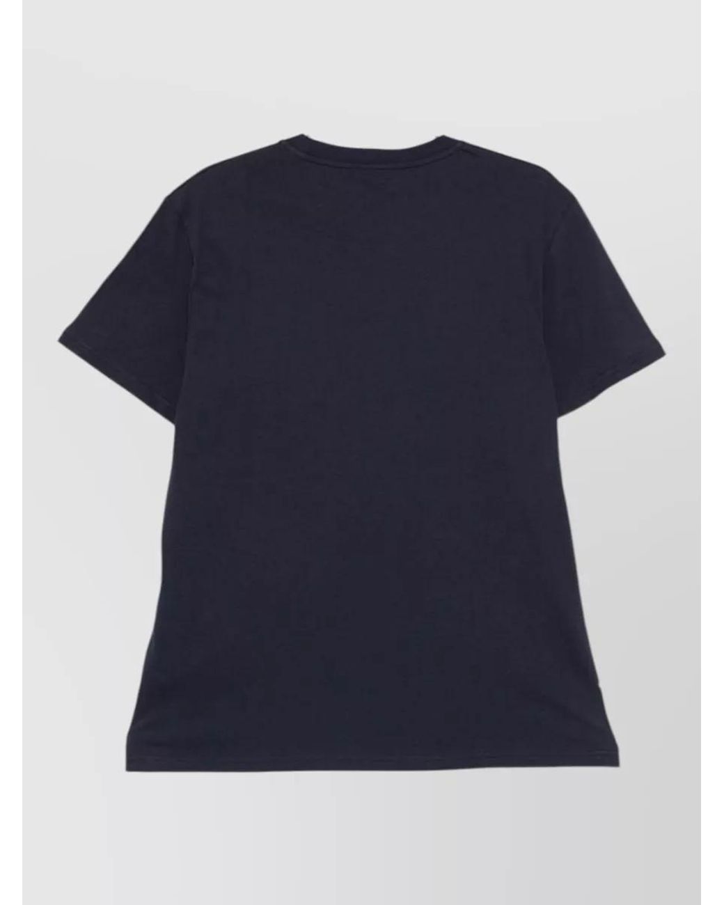 Moschino Blue Cotton Logo Print Short Sleeve T-Shirt for men