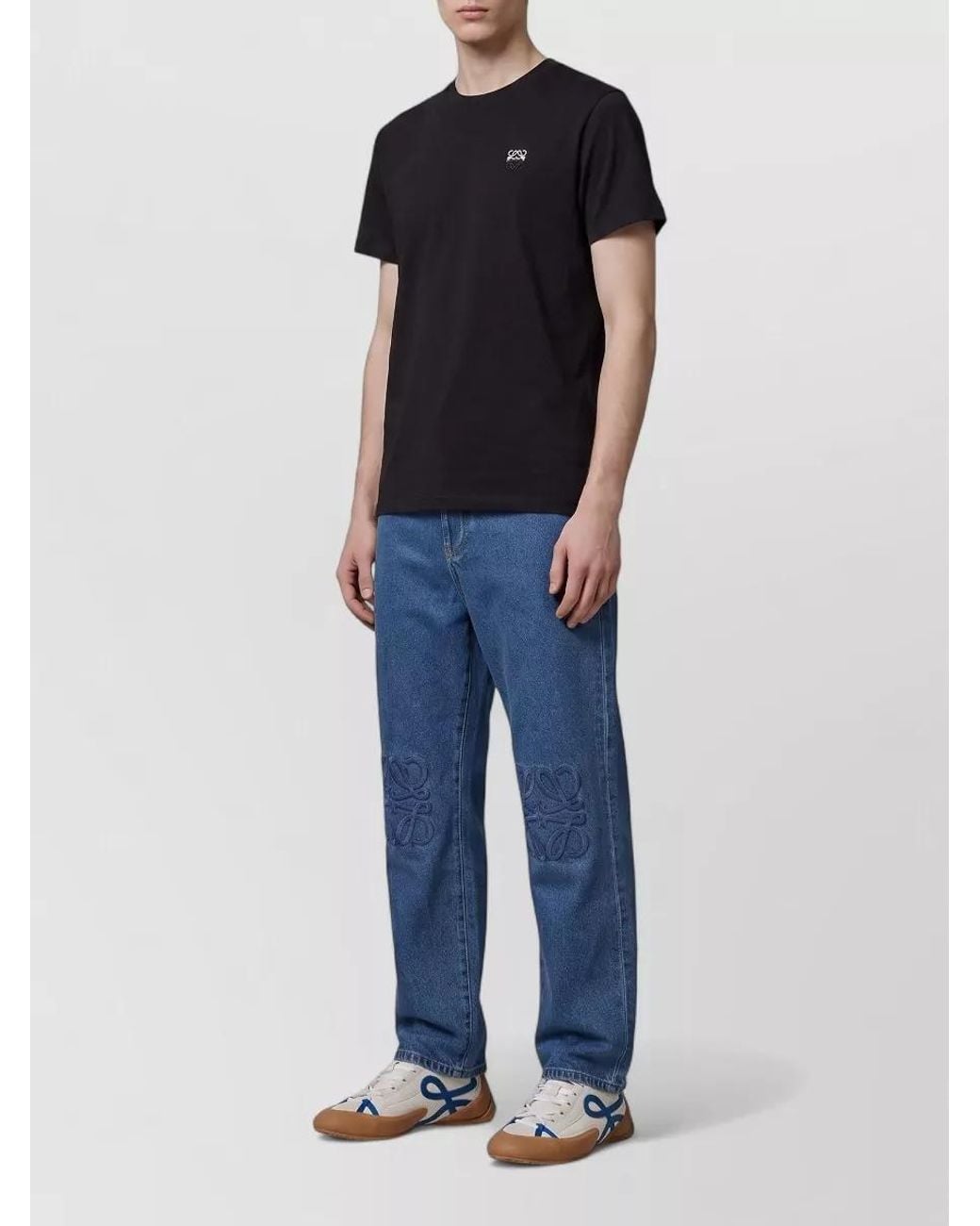 Loewe Blue Cotton Regular-Fit T-Shirt for men