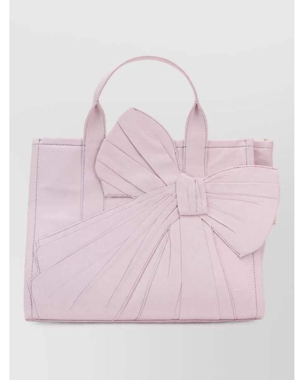 Marc Jacobs Pink The Tote Bag Bow M Cotton Tote Bag