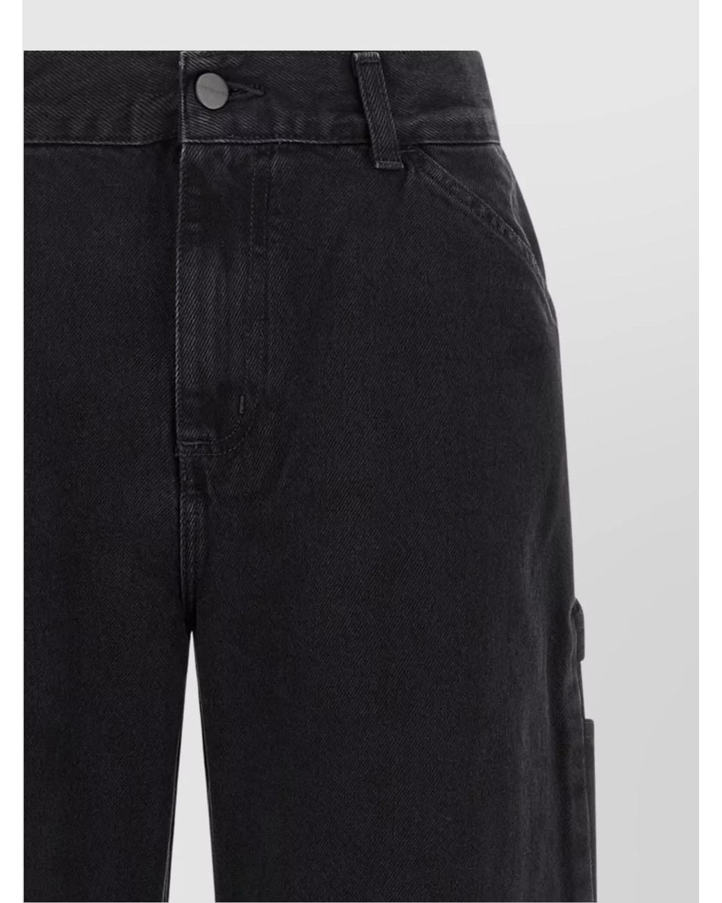 Carhartt Black Denim High-Rise Wide-Leg Jeans
