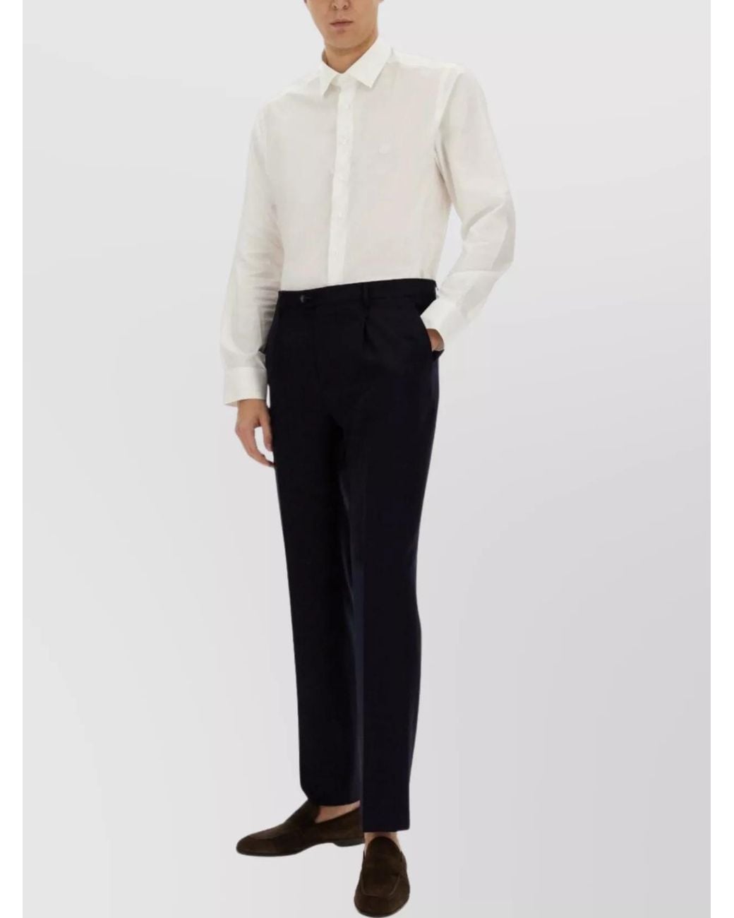 Etro White Pegasus Logo Regular-Fit Shirt for men