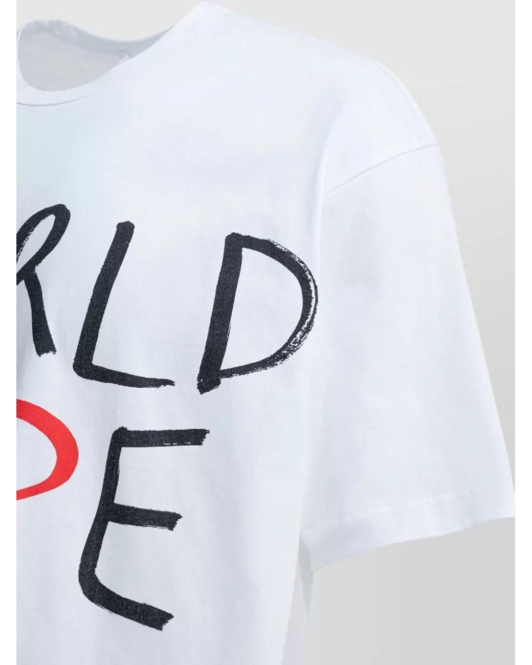 Comme des Garçons Blue Printed Cotton Crew-Neck T-Shirt for men
