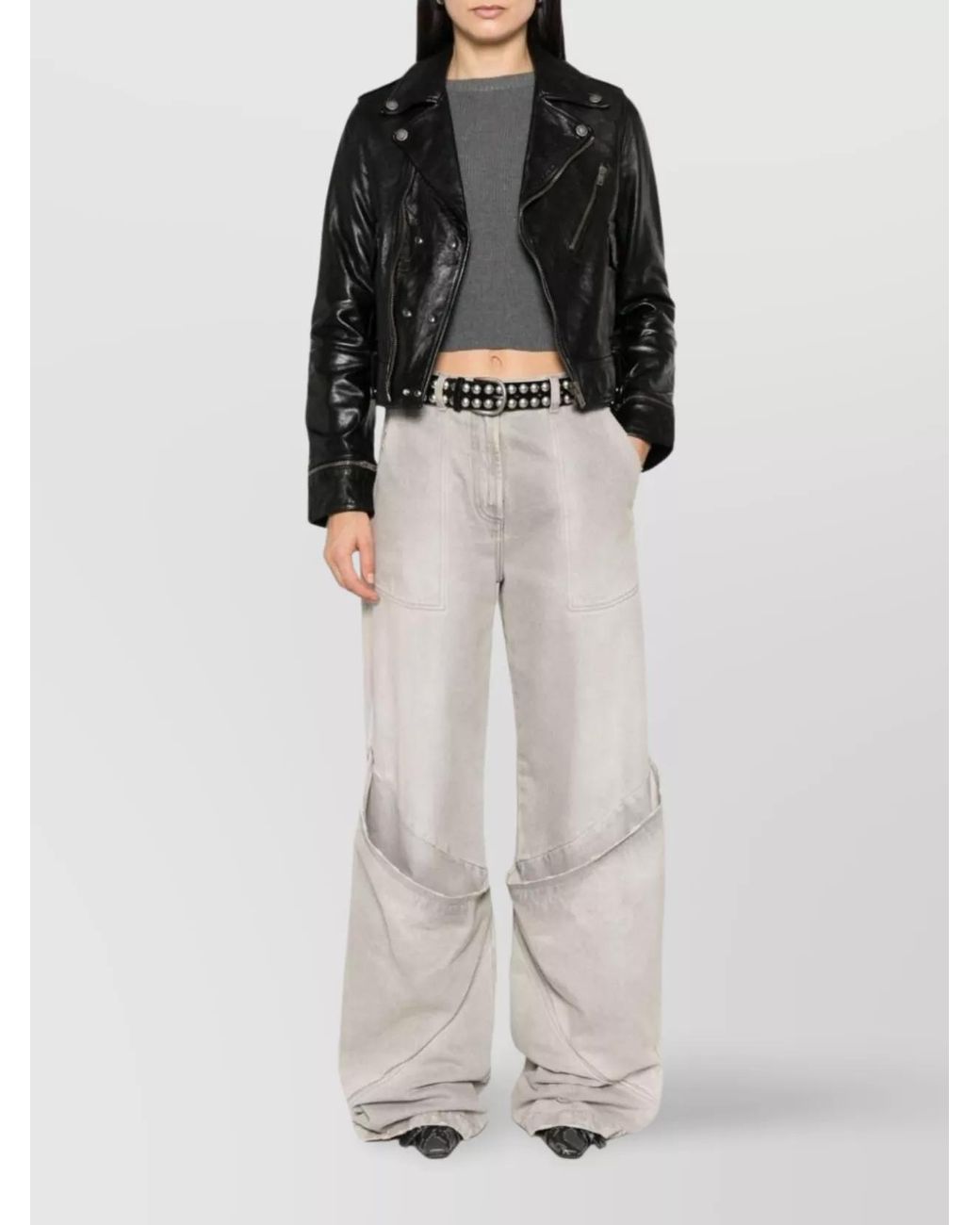 Golden Goose Deluxe Brand Black Leather Biker Jacket