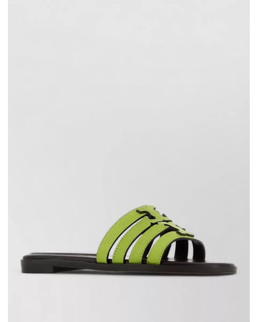 Tory Burch Green Leather Slippers