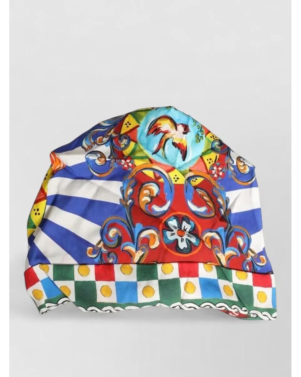 Dolce & Gabbana Blue Silk Carretto Turban