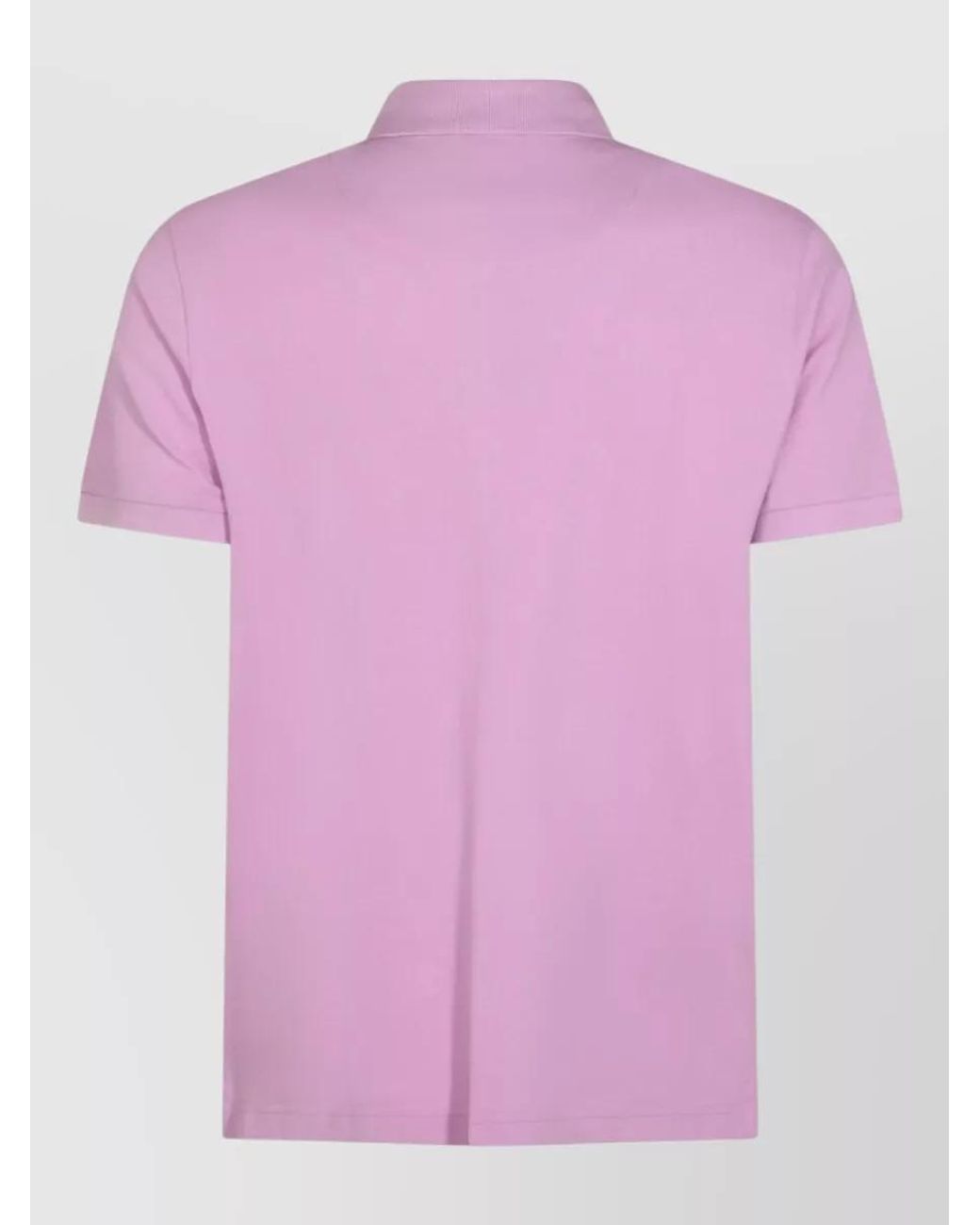 Etro Pink Printed Cotton Polo Shirt for men