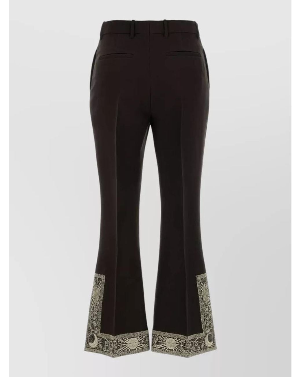 Burberry Black Flared Flat Front Pant