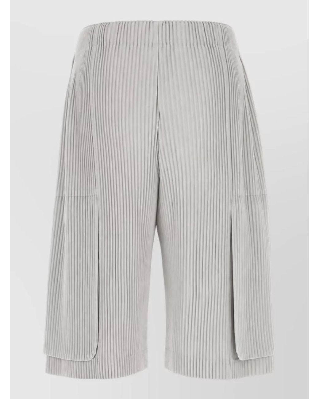 Homme Plissé Issey Miyake Gray Cargo Shorts for men