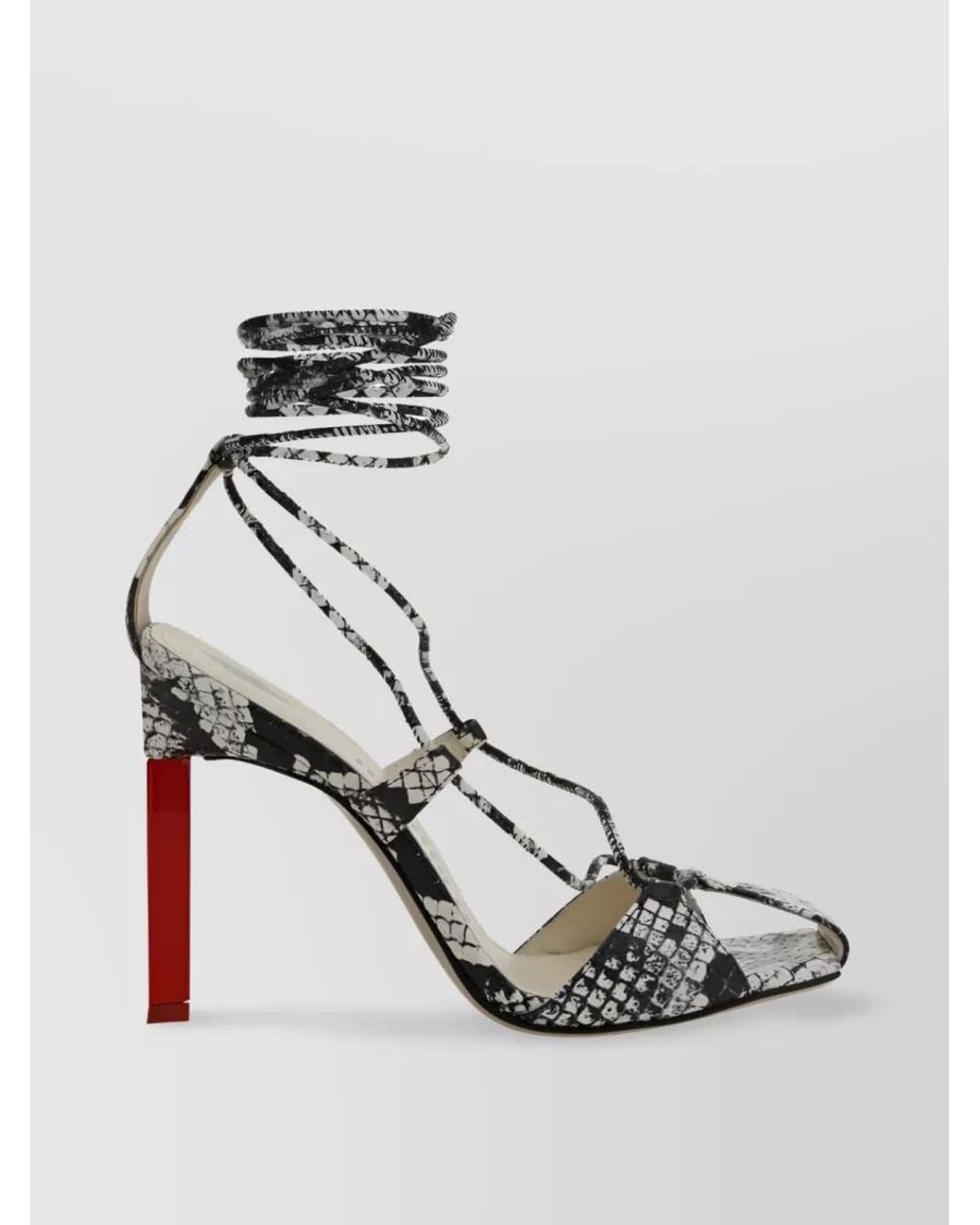 The Attico White Leather Sandals