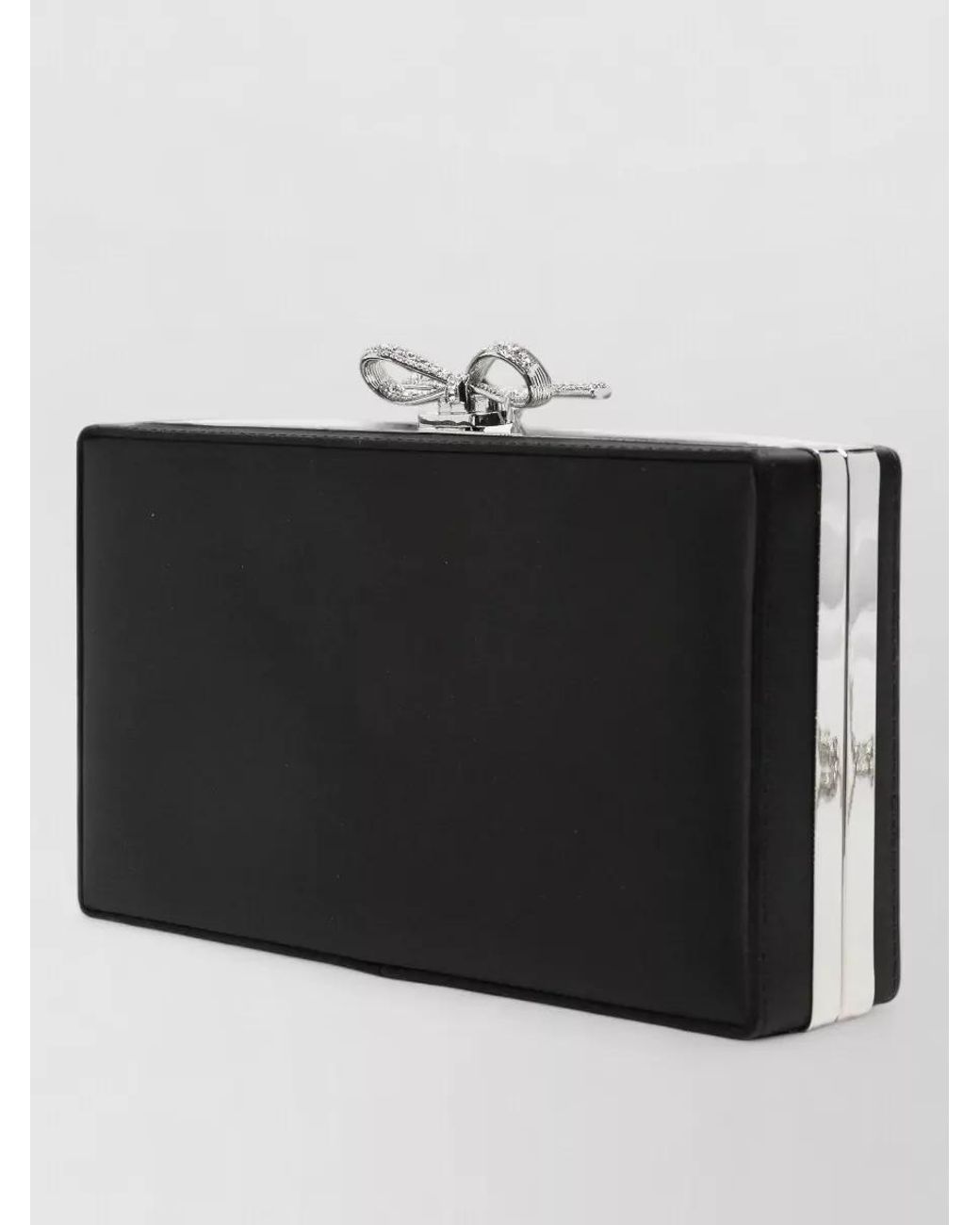 Self-Portrait White The Bow Crystal Clutch Bag