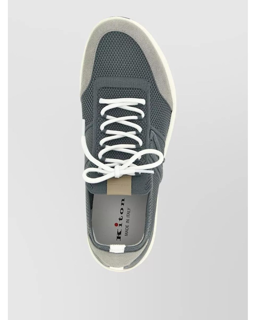 Kiton Metallic Cotton Lace-Up Sneakers for men