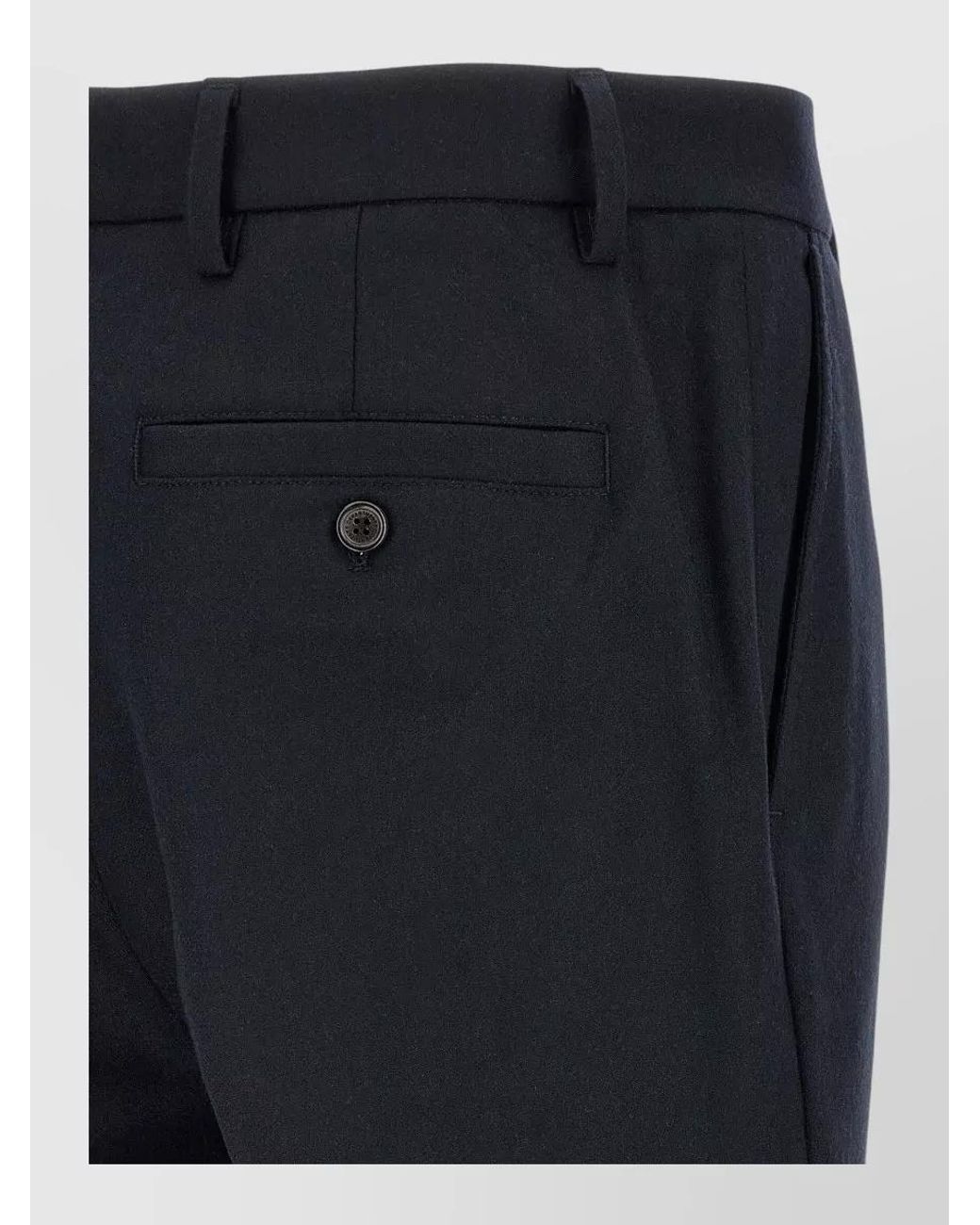 Department 5 Blue Cashmere Wide-Leg Pleated Tailored Trousers for men