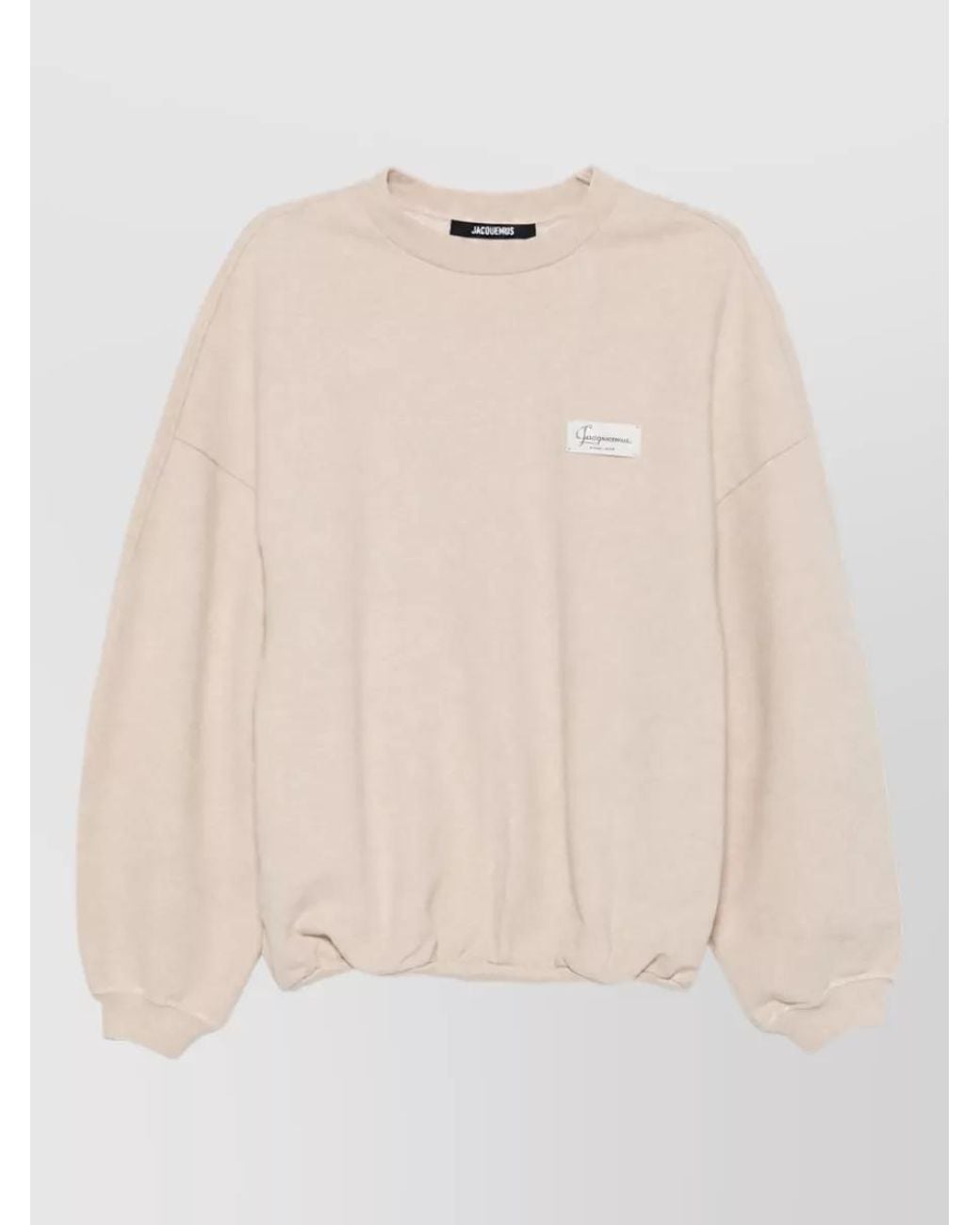 Jacquemus Natural Cotton Oversized Crewneck Sweatshirt for men