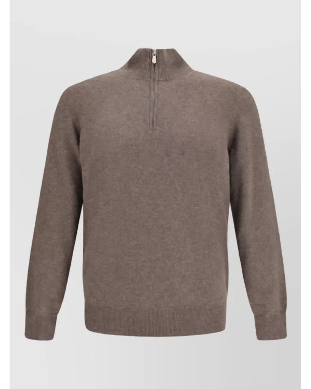 Brunello Cucinelli Brown Cashmere Jumper for men
