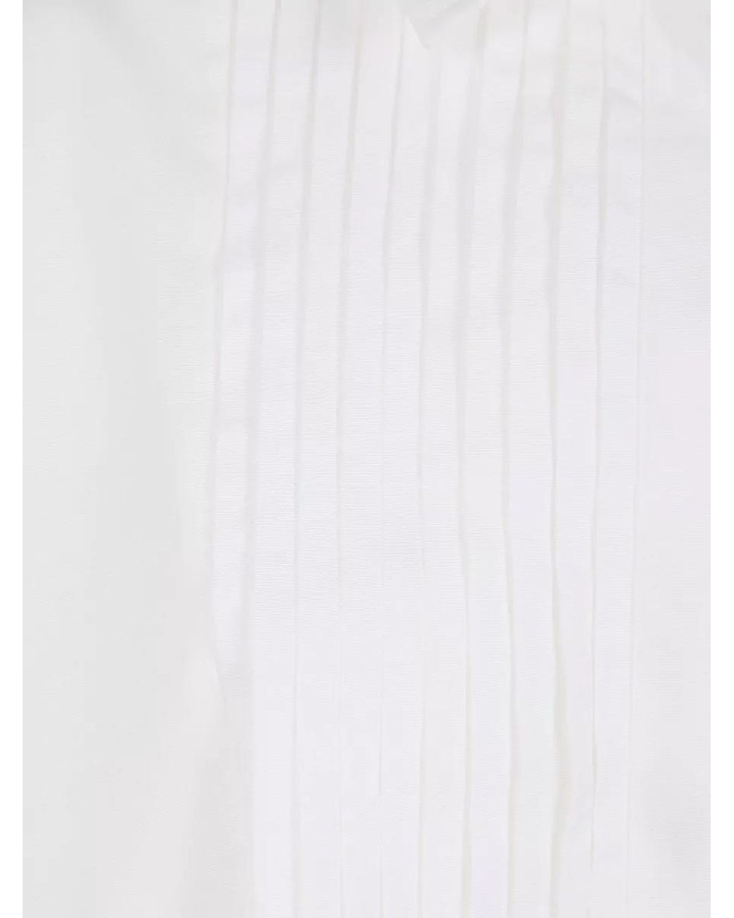 Golden Goose Deluxe Brand White Cotton Poplin Pleated Bib Overshirt